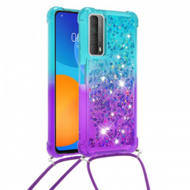 Case Huawei P Smart 2021 Silikonipaljetteja Ja Johto