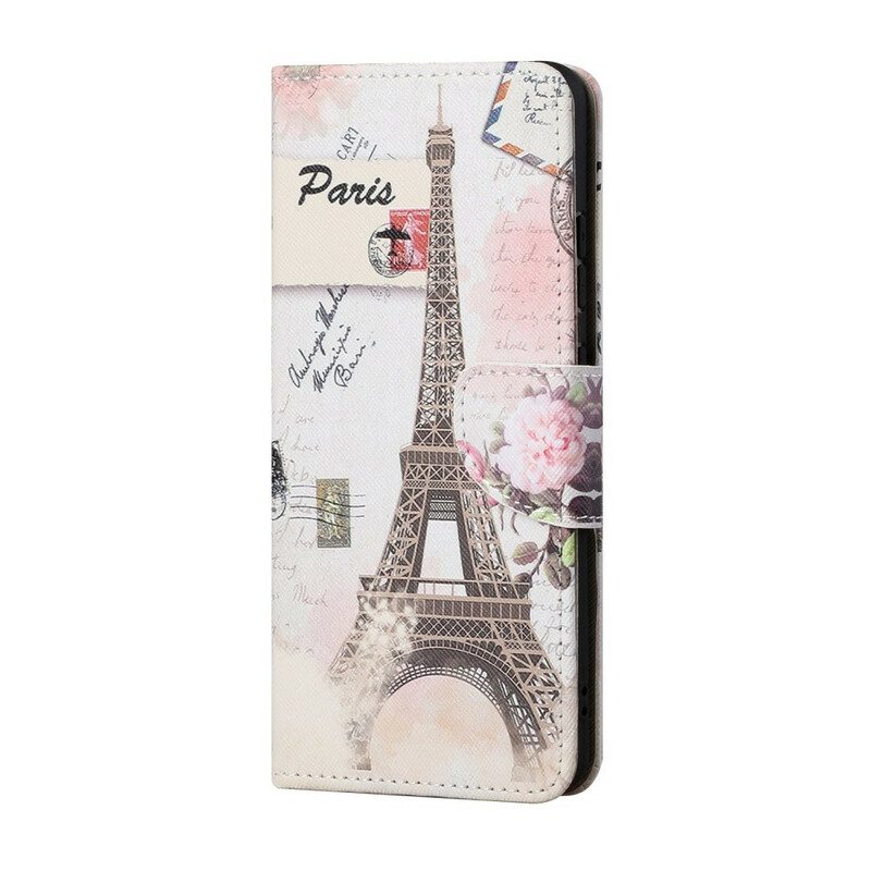 Flip Case Huawei P Smart 2021 Retro Eiffel-torni