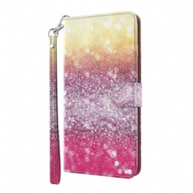 Kotelot Huawei P Smart 2021 Magenta Glitter Gradientti