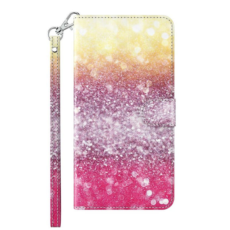 Kotelot Huawei P Smart 2021 Magenta Glitter Gradientti