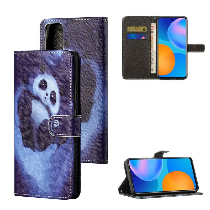 Kotelot Huawei P Smart 2021 Suojaketju Kuori Panda Space Kaulanauhalla