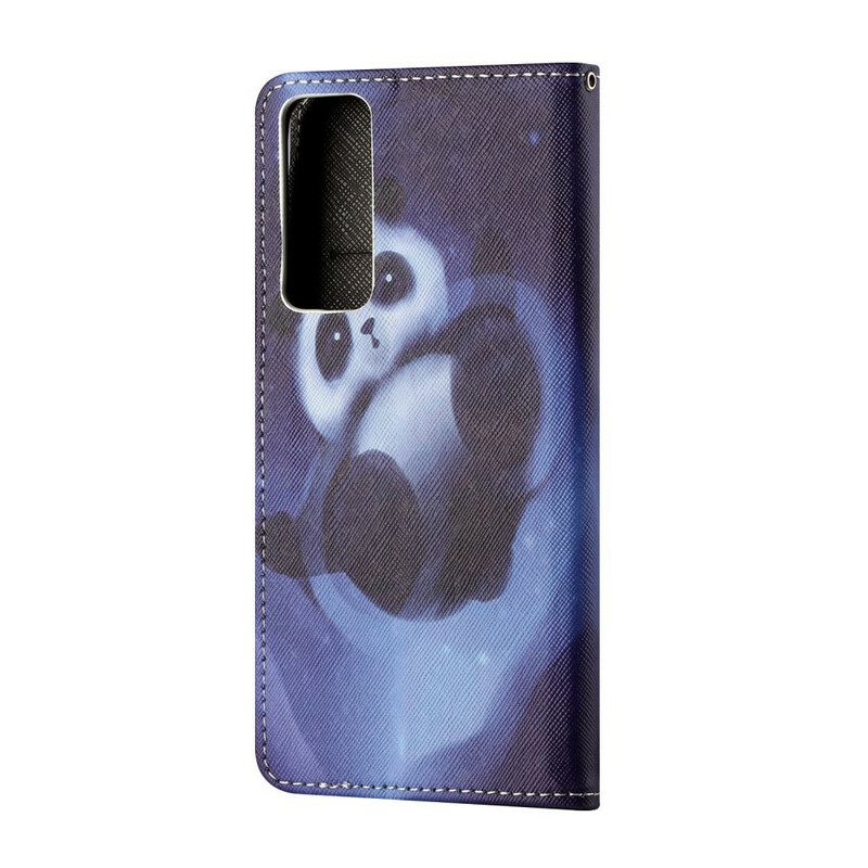 Kotelot Huawei P Smart 2021 Suojaketju Kuori Panda Space Kaulanauhalla