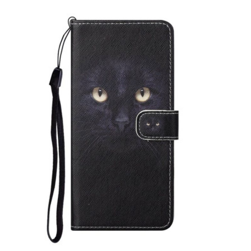 Kotelot Huawei P Smart 2021 Suojaketju Kuori Strappy Black Cat Eyes