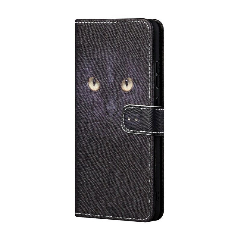 Kotelot Huawei P Smart 2021 Suojaketju Kuori Strappy Black Cat Eyes