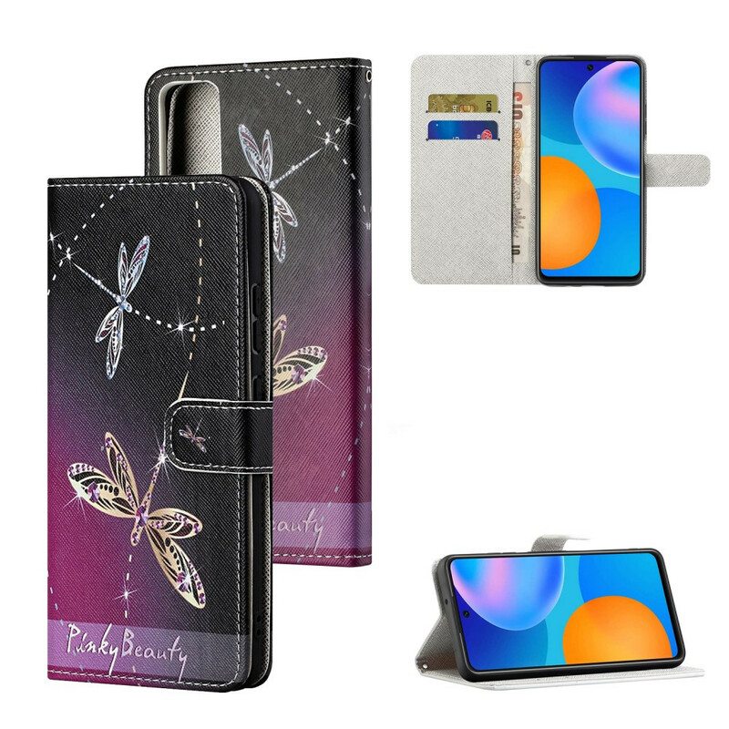 Kotelot Huawei P Smart 2021 Suojaketju Kuori Strappy Dragonflies