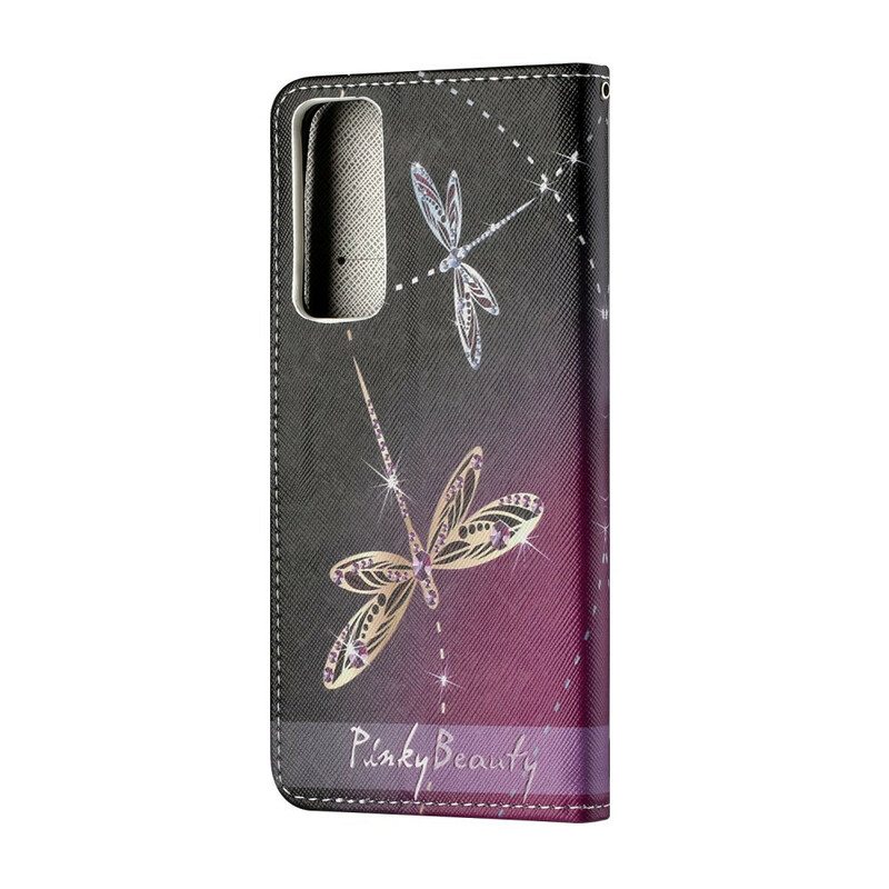 Kotelot Huawei P Smart 2021 Suojaketju Kuori Strappy Dragonflies