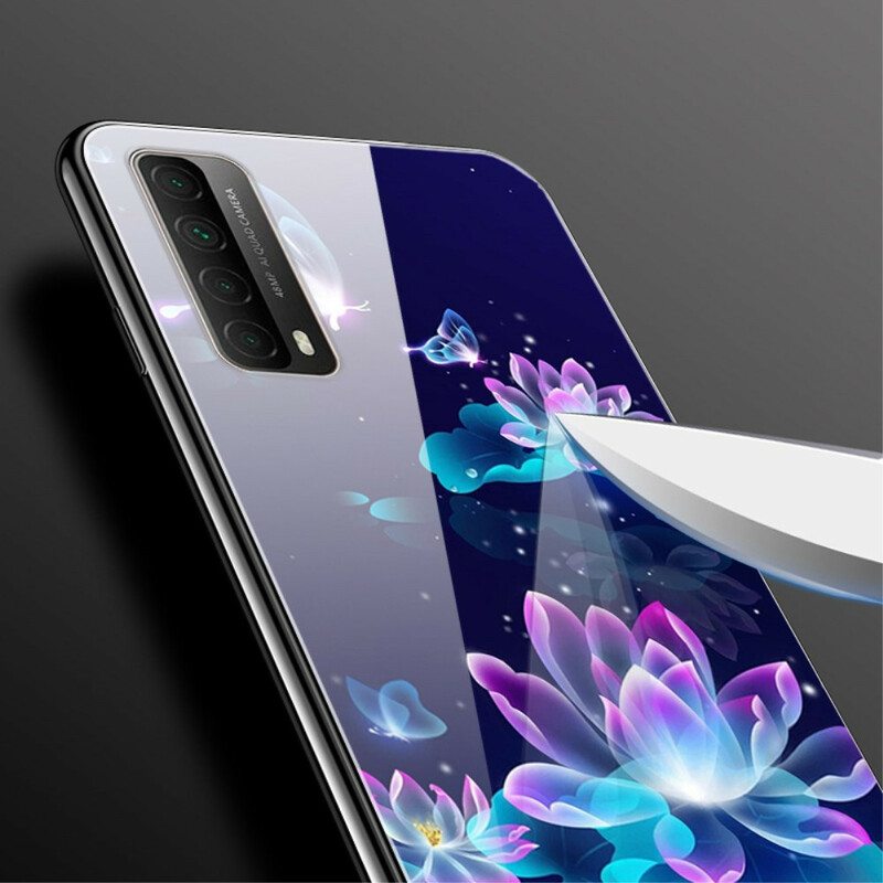 Kuori Huawei P Smart 2021 Fancy Flowers Karkaistu Lasi