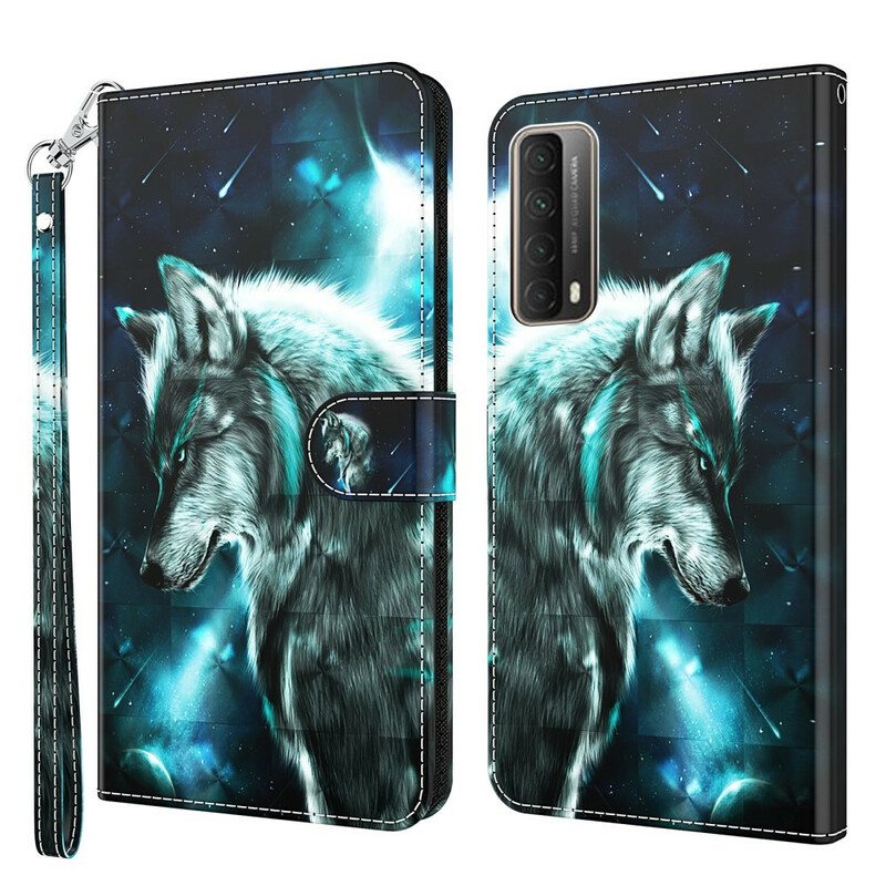 Nahkakotelo Huawei P Smart 2021 Majestic Wolf