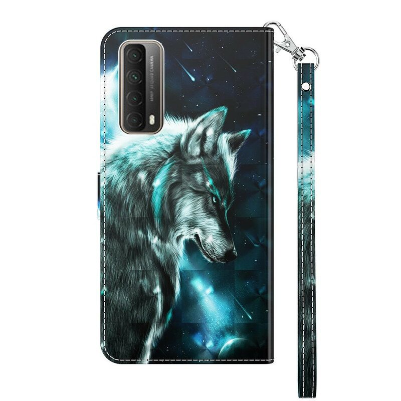 Nahkakotelo Huawei P Smart 2021 Majestic Wolf