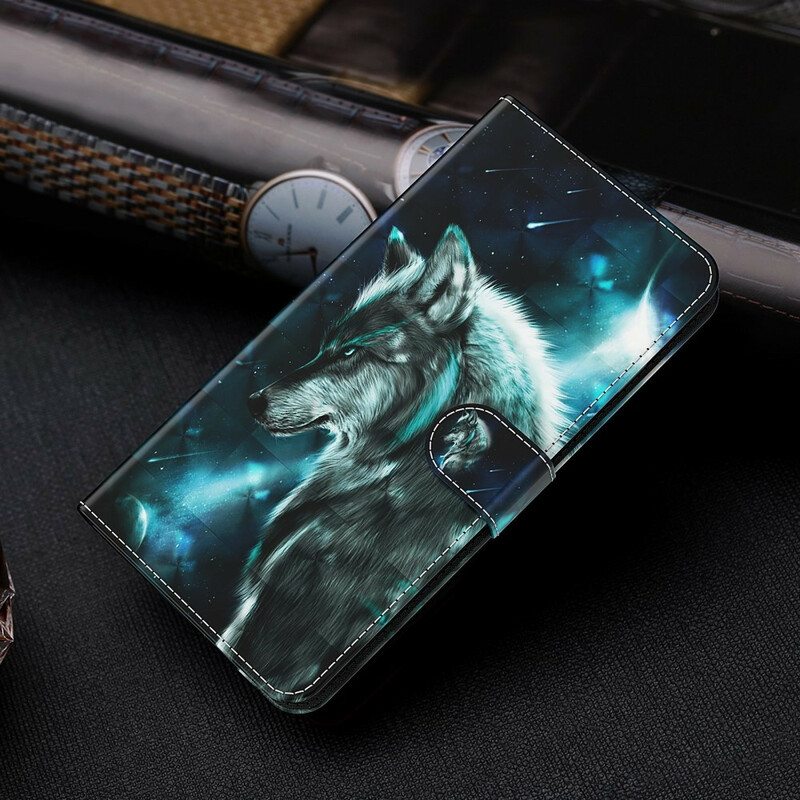 Nahkakotelo Huawei P Smart 2021 Majestic Wolf