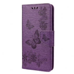 Flip Case Huawei Y6p Vain Perhosia Kaulanauhalla