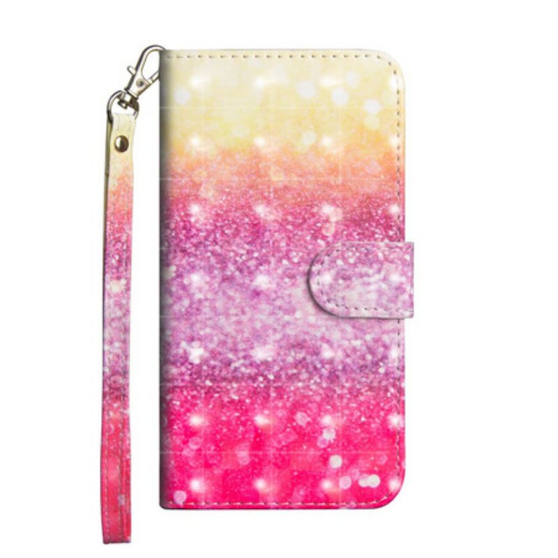 Flip Case Samsung Galaxy Note 20 Magenta Glitter Gradientti