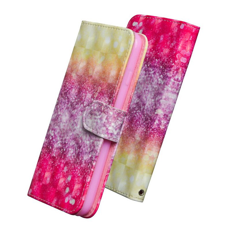 Flip Case Samsung Galaxy Note 20 Magenta Glitter Gradientti