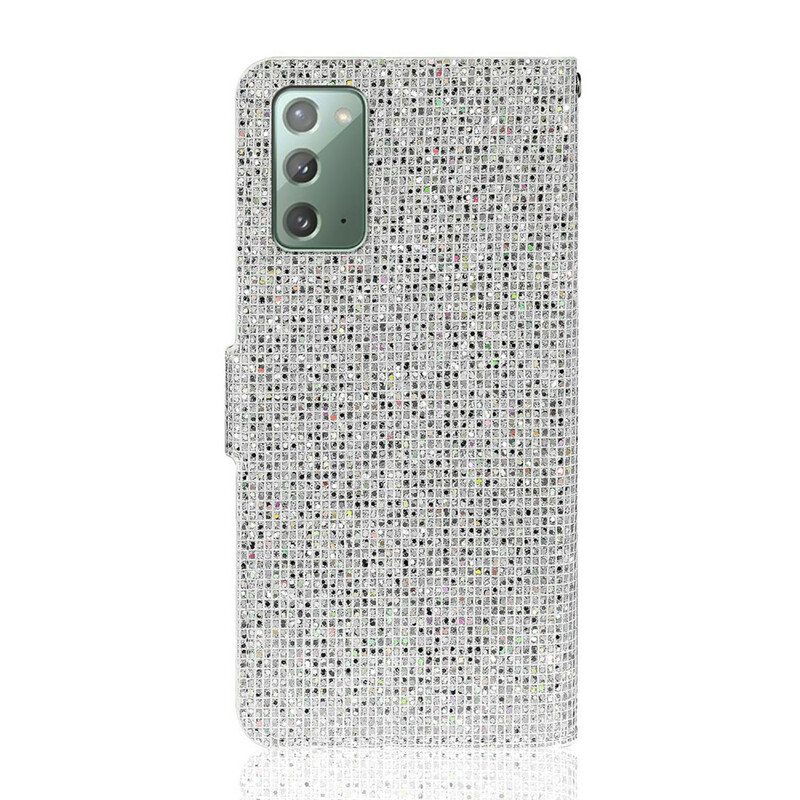 Flip Case Samsung Galaxy Note 20 Paljetteja S Design