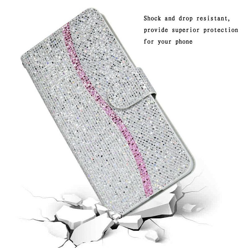 Flip Case Samsung Galaxy Note 20 Paljetteja S Design