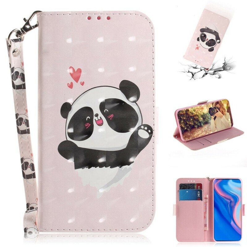 Kotelot Huawei P Smart Z Suojaketju Kuori Panda Love With Lanyard