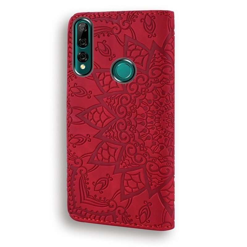 Nahkakotelo Huawei P Smart Z Kukkakuvio