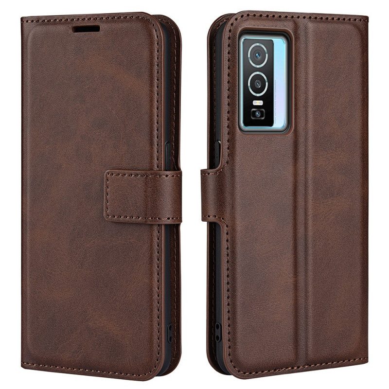 Kotelot Vivo Y76 5G Ohut Extreme Leather -efekti