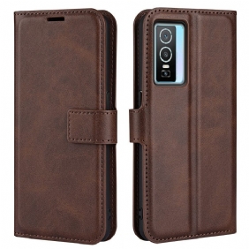 Kotelot Vivo Y76 5G Ohut Extreme Leather -efekti