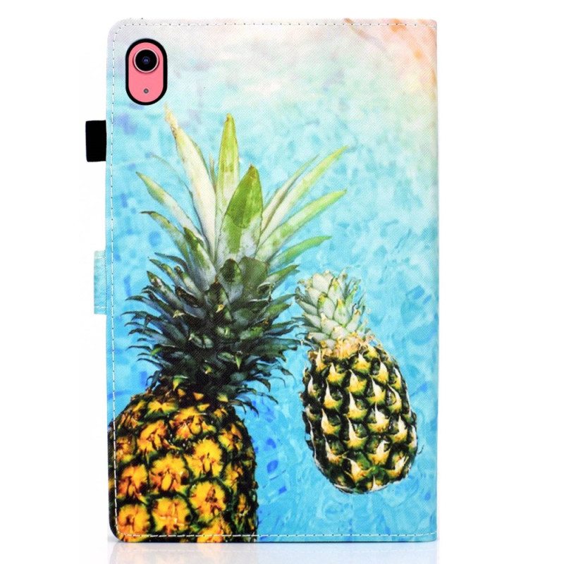 Flip Case iPad 10.9" (2022) Ananas Grafiikka