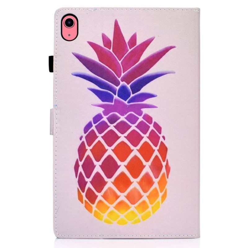 Nahkakotelo iPad 10.9" (2022) Värikäs Ananas