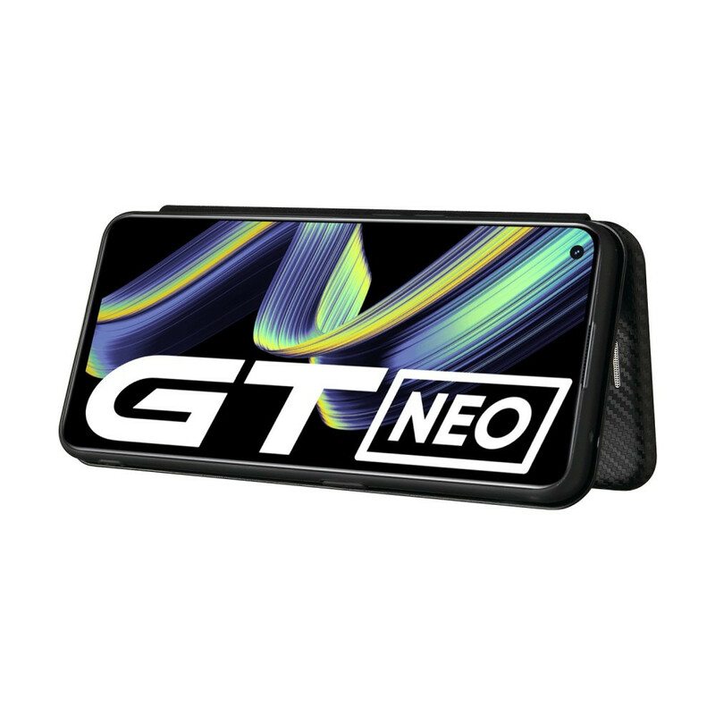 Puhelinkuoret Realme GT 5G Kotelot Flip Silikoni Hiili