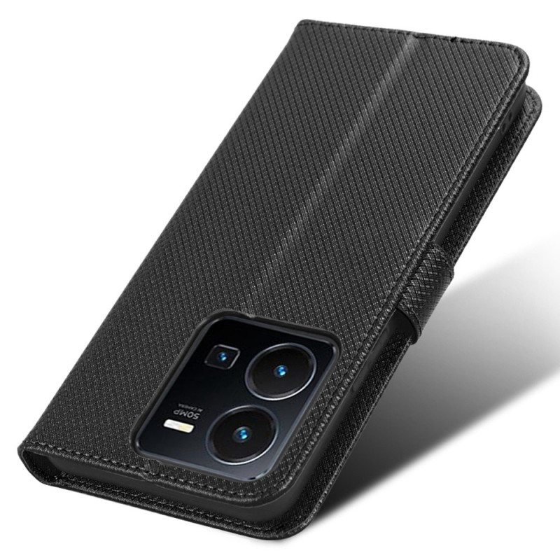 Flip Case Vivo Y22s Suojaketju Kuori Strappy-tyyli