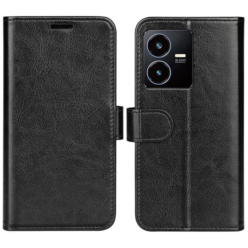 Flip Case Vivo Y22s Vintage Keinonahkaa