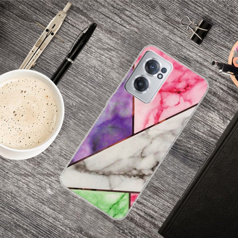 Case OnePlus Nord CE 2 5G Valkoinen Ja Harmaa Marmori