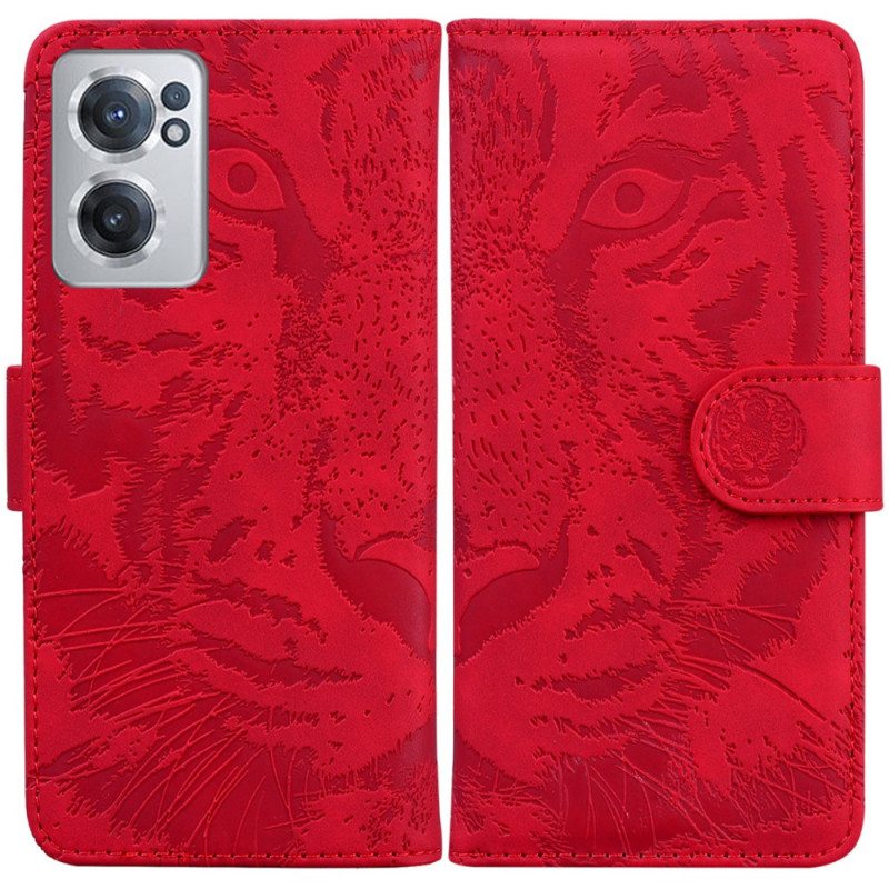 Flip Case OnePlus Nord CE 2 5G Naamioitu Tiikeri