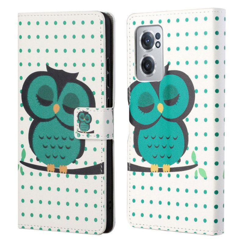 Flip Case OnePlus Nord CE 2 5G Nukkuva Lintu