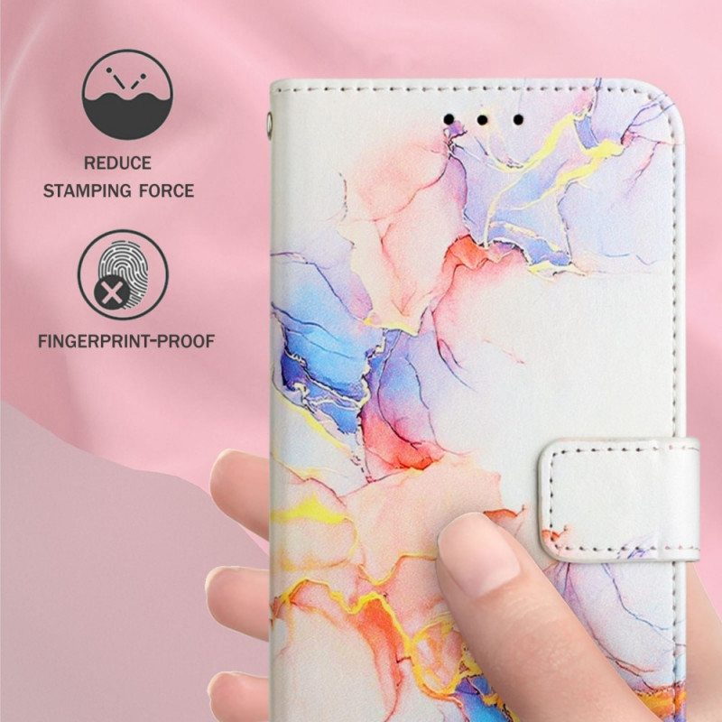 Flip Case OnePlus Nord CE 2 5G Suojaketju Kuori Strip Marble