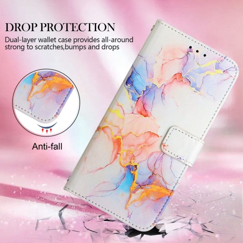 Flip Case OnePlus Nord CE 2 5G Suojaketju Kuori Strip Marble