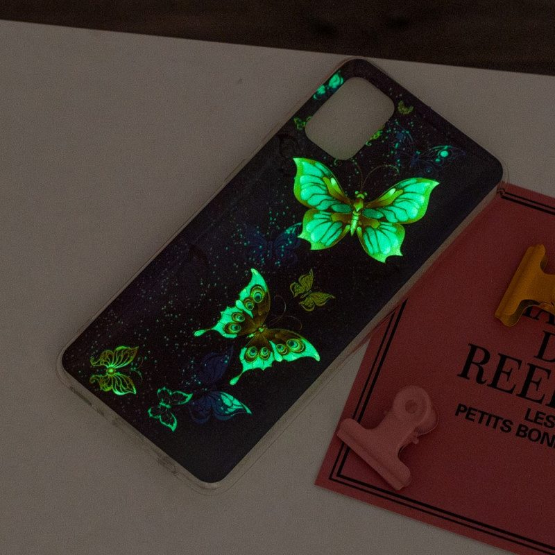 Case Xiaomi Mi 11 Lite 4G / 5G / 5G NE Fluoresoivat Kultaiset Perhoset