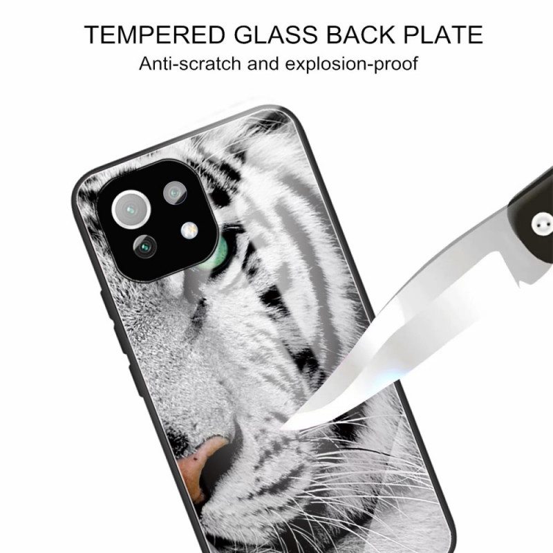 Case Xiaomi Mi 11 Lite 4G / 5G / 5G NE Tiger Karkaistu Lasi