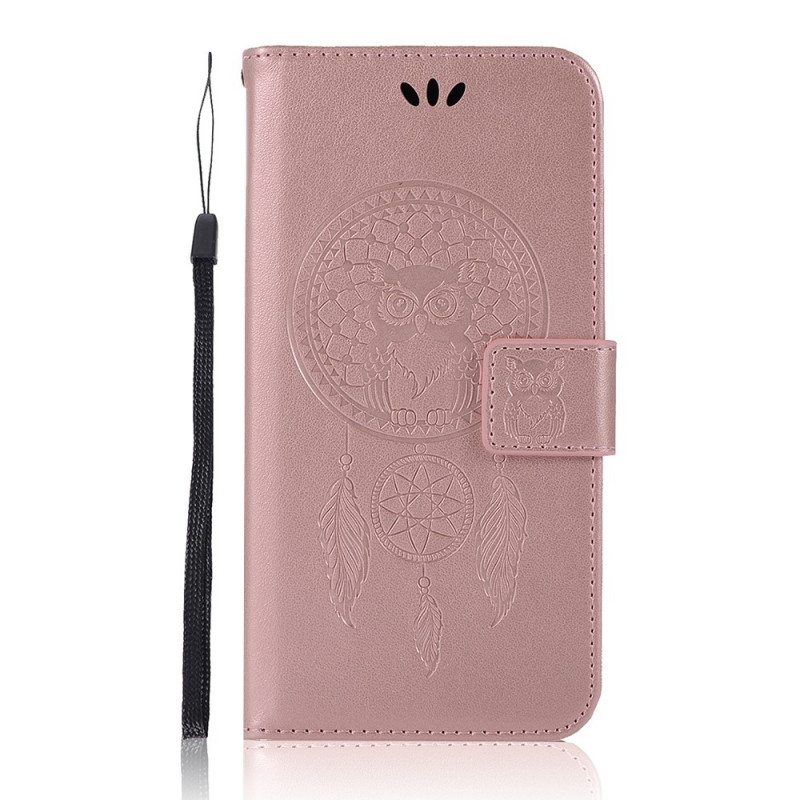 Kotelot Xiaomi Mi 11 Lite 4G / 5G / 5G NE Nahkaefekti Dreamcatcher Owl