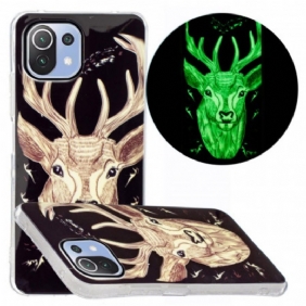 Kuori Xiaomi Mi 11 Lite 4G / 5G / 5G NE Fluoresoiva Majestic Deer