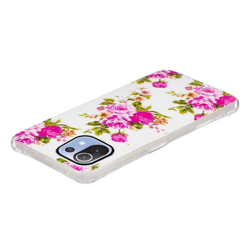 Kuori Xiaomi Mi 11 Lite 4G / 5G / 5G NE Neon Liberty Flowers