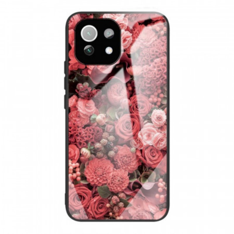 Kuori Xiaomi Mi 11 Lite 4G / 5G / 5G NE Rose Flowers Karkaistu Lasi