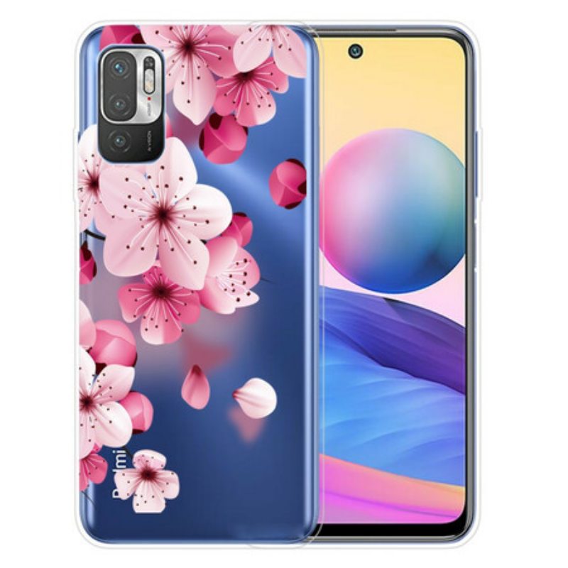 Case Poco M3 Pro 5G Pienet Vaaleanpunaiset Kukat