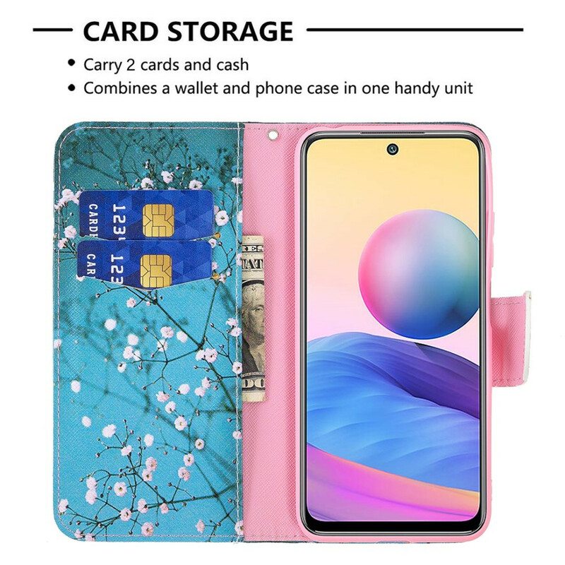 Flip Case Poco M3 Pro 5G Kukkapuu