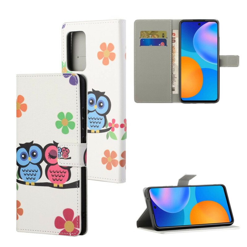 Flip Case Poco M3 Pro 5G Pöllö Perhe