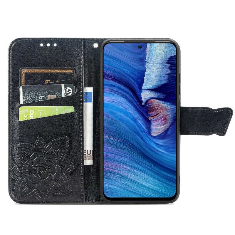 Flip Case Poco M3 Pro 5G Puolikas Perhonen