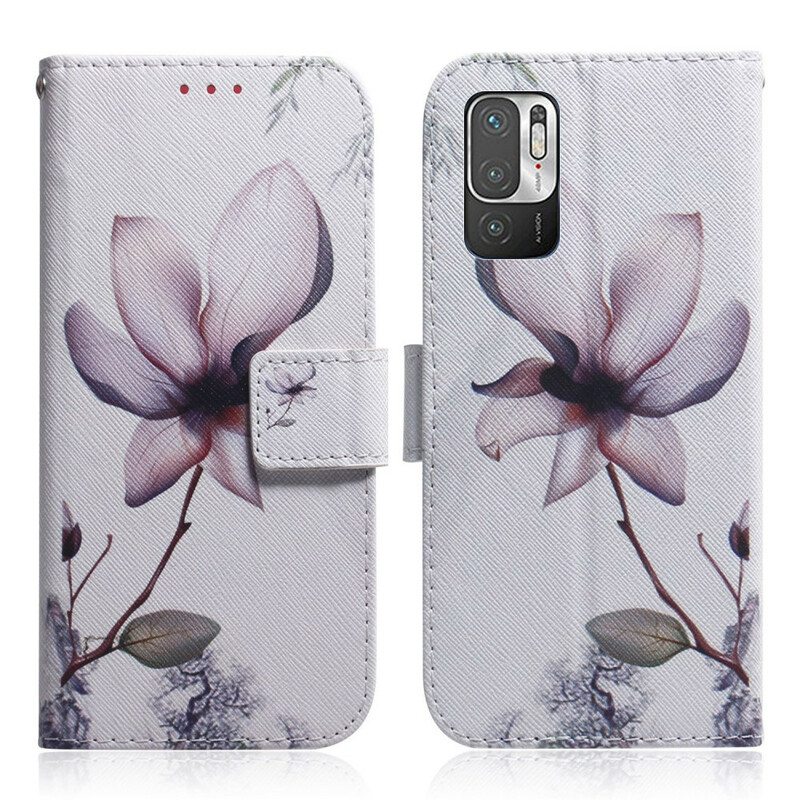 Kotelot Poco M3 Pro 5G Flower Dusty Pink