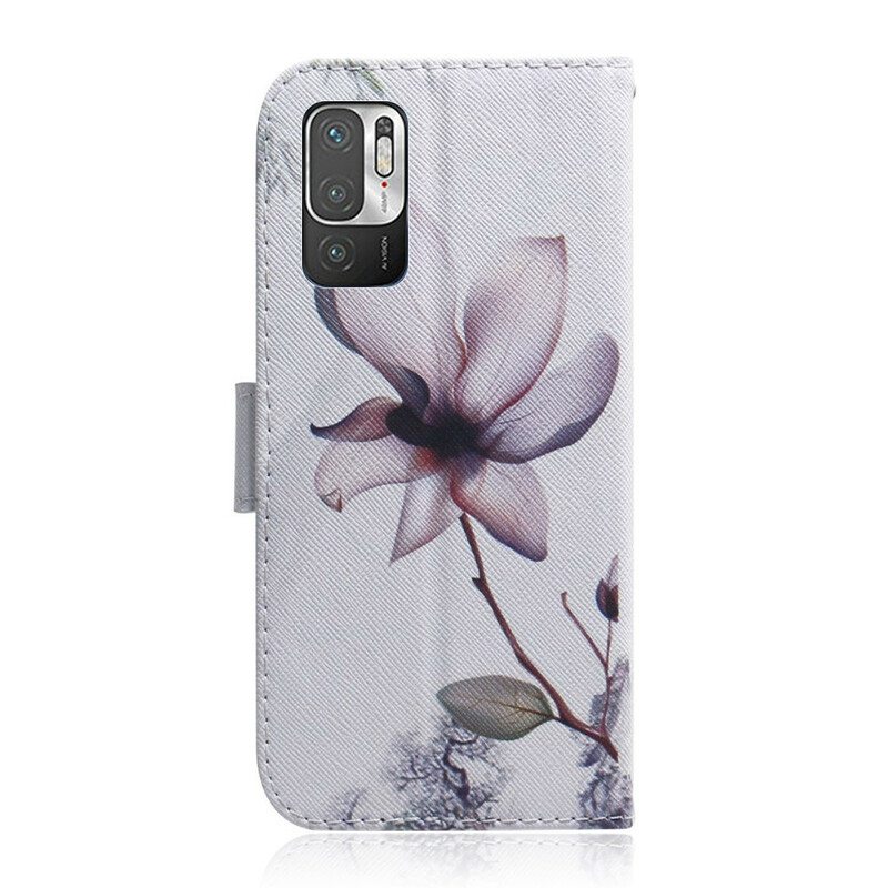 Kotelot Poco M3 Pro 5G Flower Dusty Pink