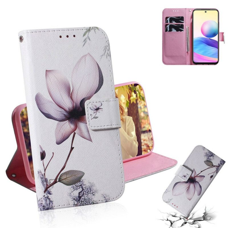 Kotelot Poco M3 Pro 5G Flower Dusty Pink