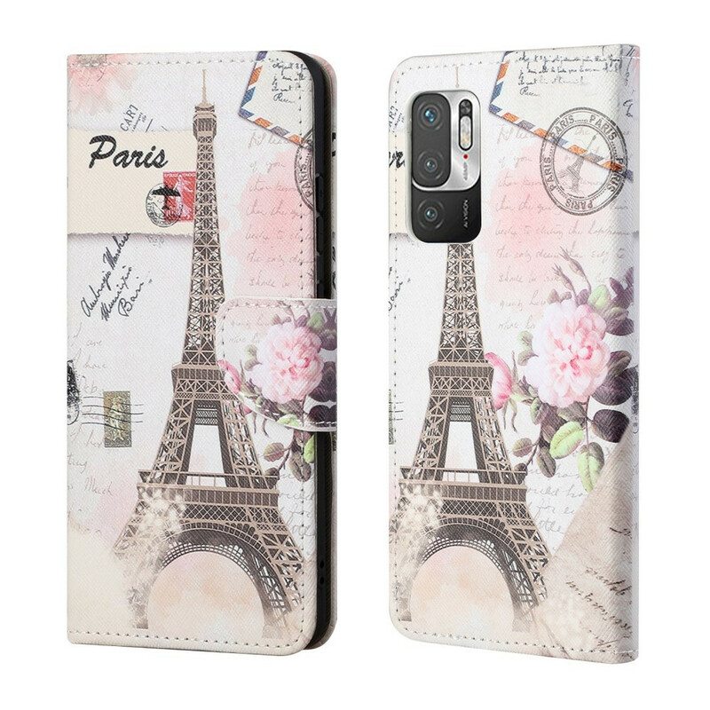 Kotelot Poco M3 Pro 5G Retro Eiffel-torni