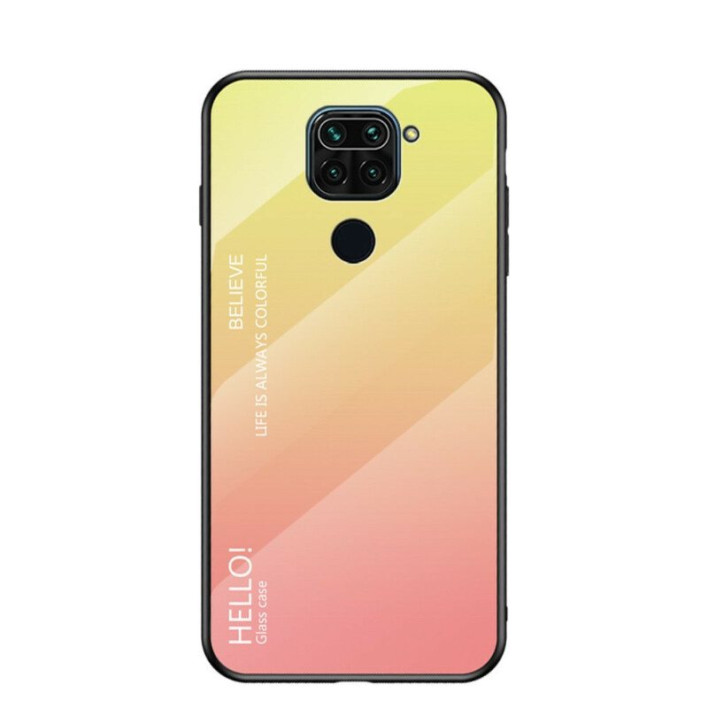 Case Xiaomi Redmi Note 9 Karkaistu Lasi Hello