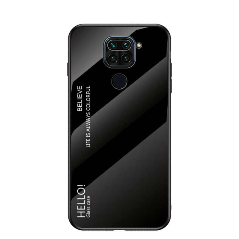 Case Xiaomi Redmi Note 9 Karkaistu Lasi Hello