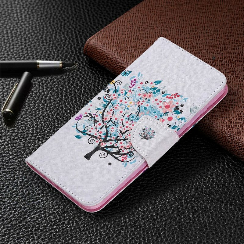 Flip Case Xiaomi Redmi Note 9 Kukkiva Puu